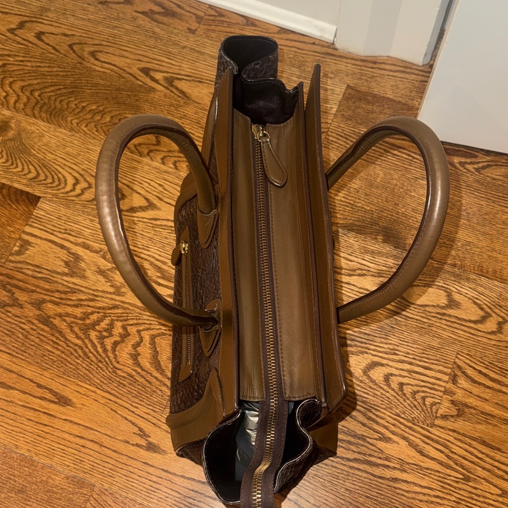 Celine Dark Brown Python Tote - image 3